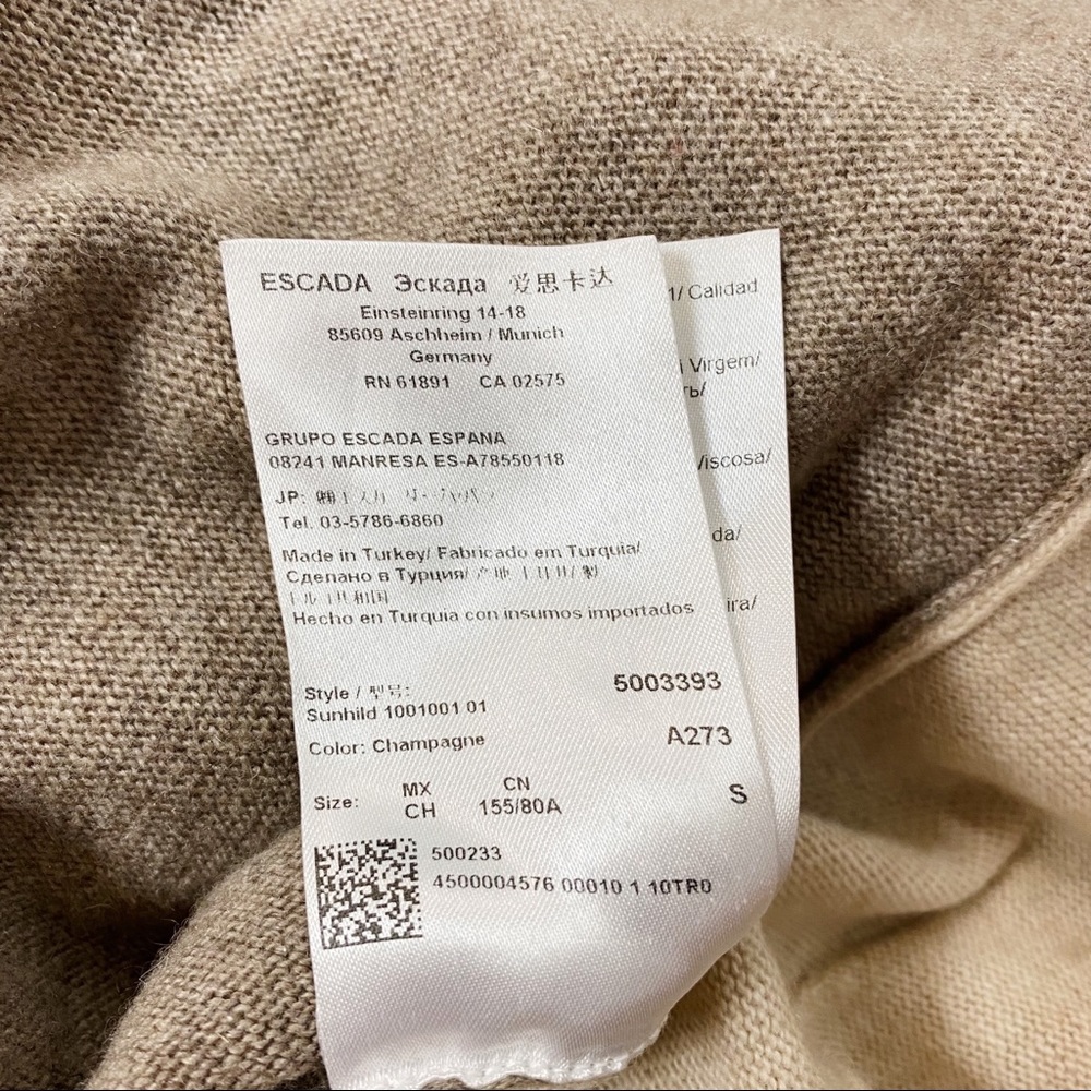 Escada Two Tone Color Front Button Long Cardigan - image 7